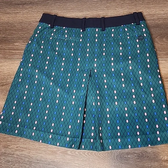 TORY SPORT Women's‎ Small Athletic Skort Diamond Pattern Belt Loops Fallen Hem - Picture 2 of 7
